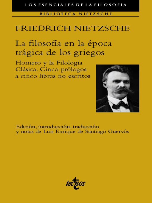 Cover image for La filosofía en la época trágica de los griegos